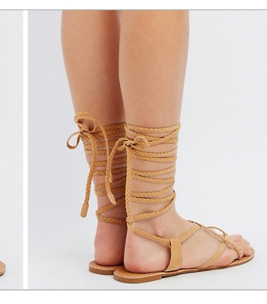 NWOT Charlotte Russe Braided Wrap Sandals